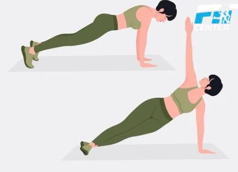 bài tập giảm mỡ bắp tay Side plank 